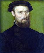 欧洲12-19世纪油画四_CORNEILLE de Lyon - Bust Portrait of a Man